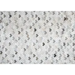 BAZHARS - Alfombra 140X200 cm Patch Cuero Ansa F9
