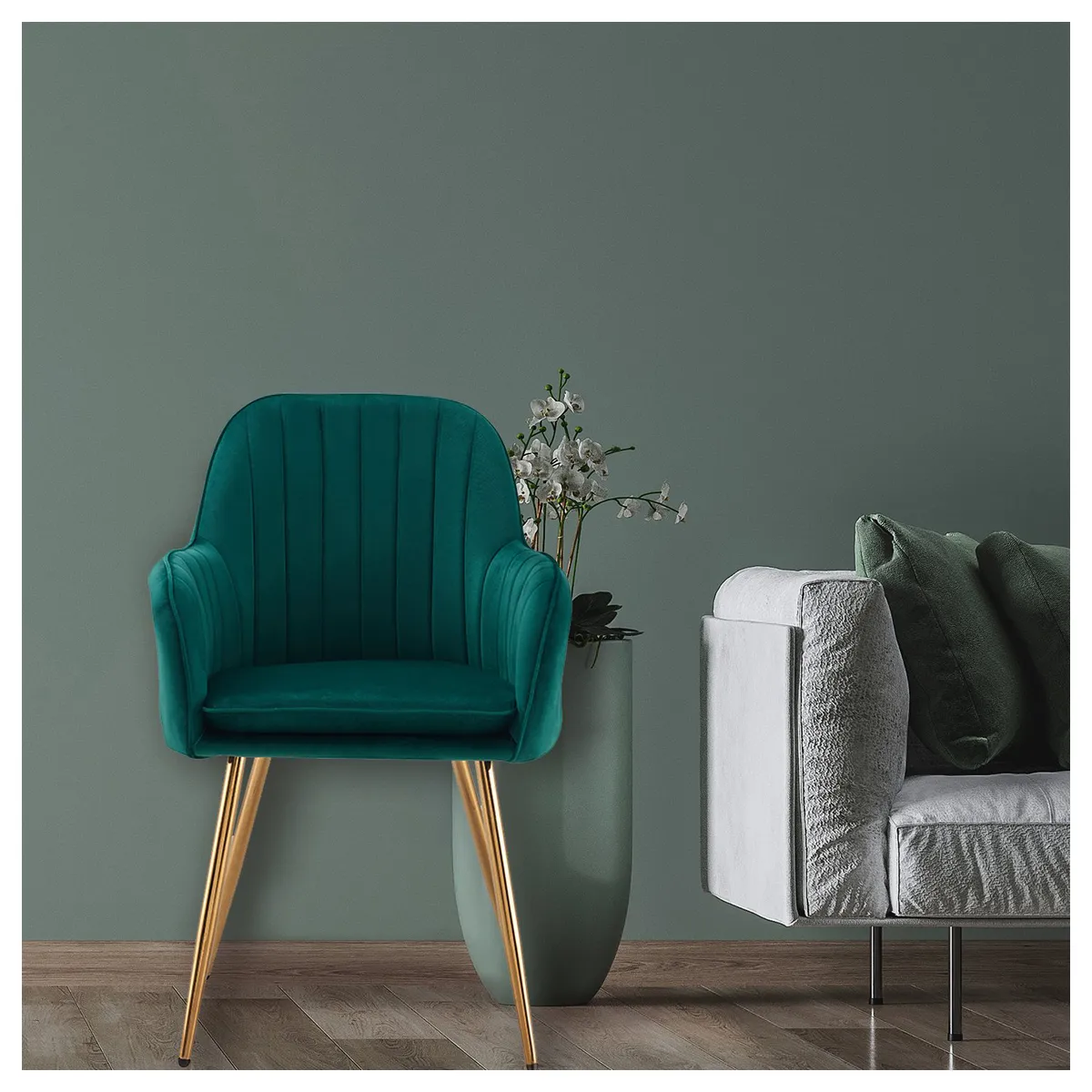 NOVAHUS - Pack 2 Sillas de Comedor Sitial Alessandro Verde