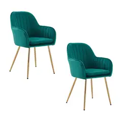 NOVAHUS - Pack 2 Sillas de Comedor Sitial Alessandro Verde