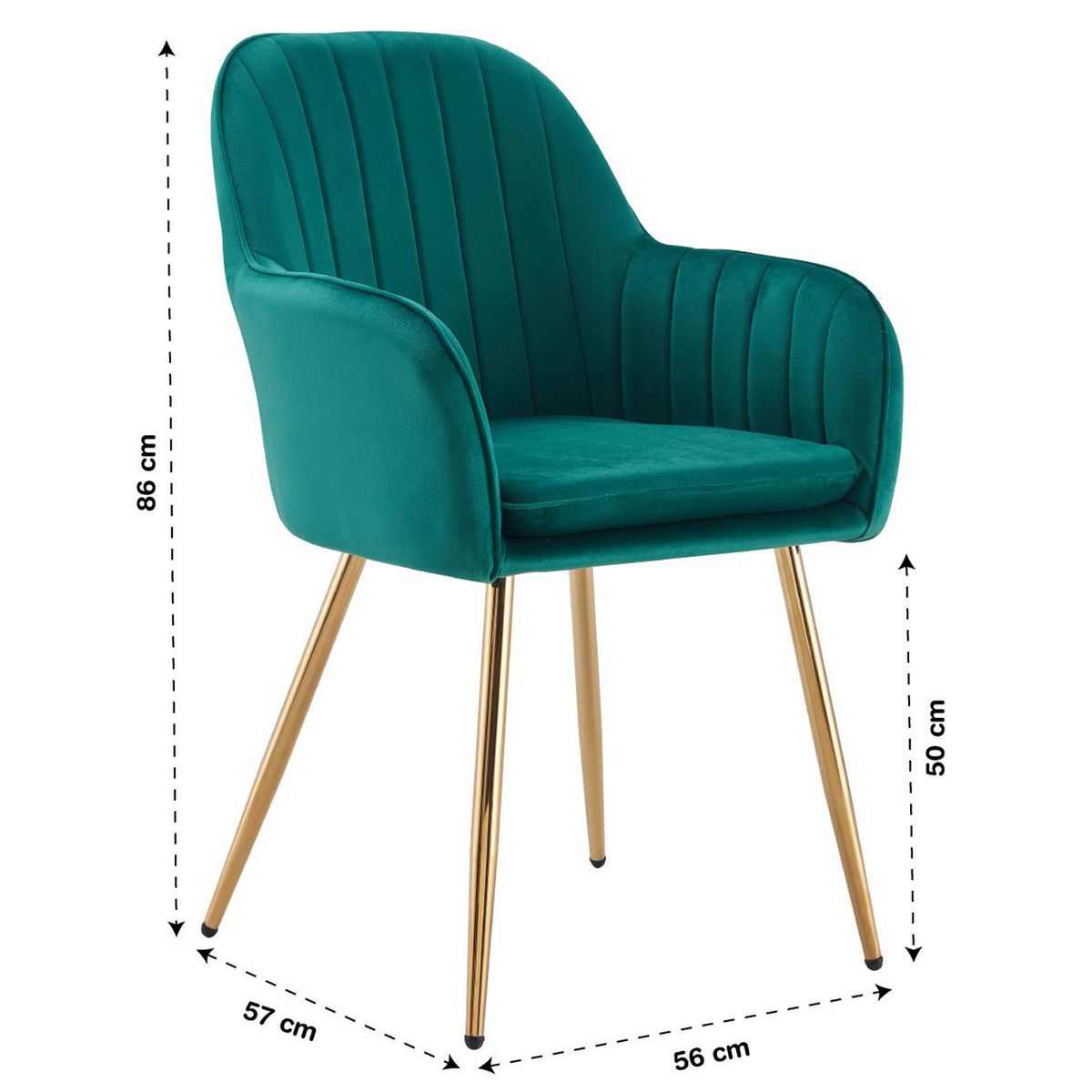 NOVAHUS - Pack 2 Sillas de Comedor Sitial Alessandro Verde