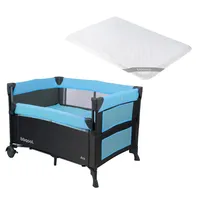 Cuna Playard Colecho Ara Blue + Colchón de Viaje Plegable
