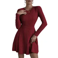 GENERICO - VESTIDO CORTO DE OTOÑO INVIERNO