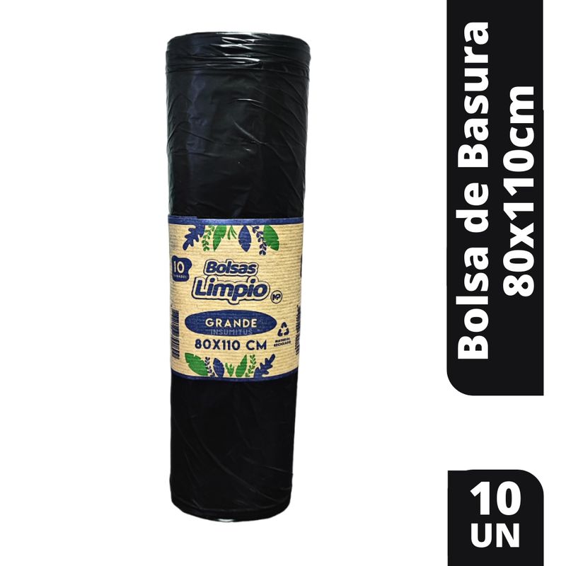 GENERICO - Bolsa De Basura 80x110cm 1 Paquete De 10 Unidades INSUMITUS