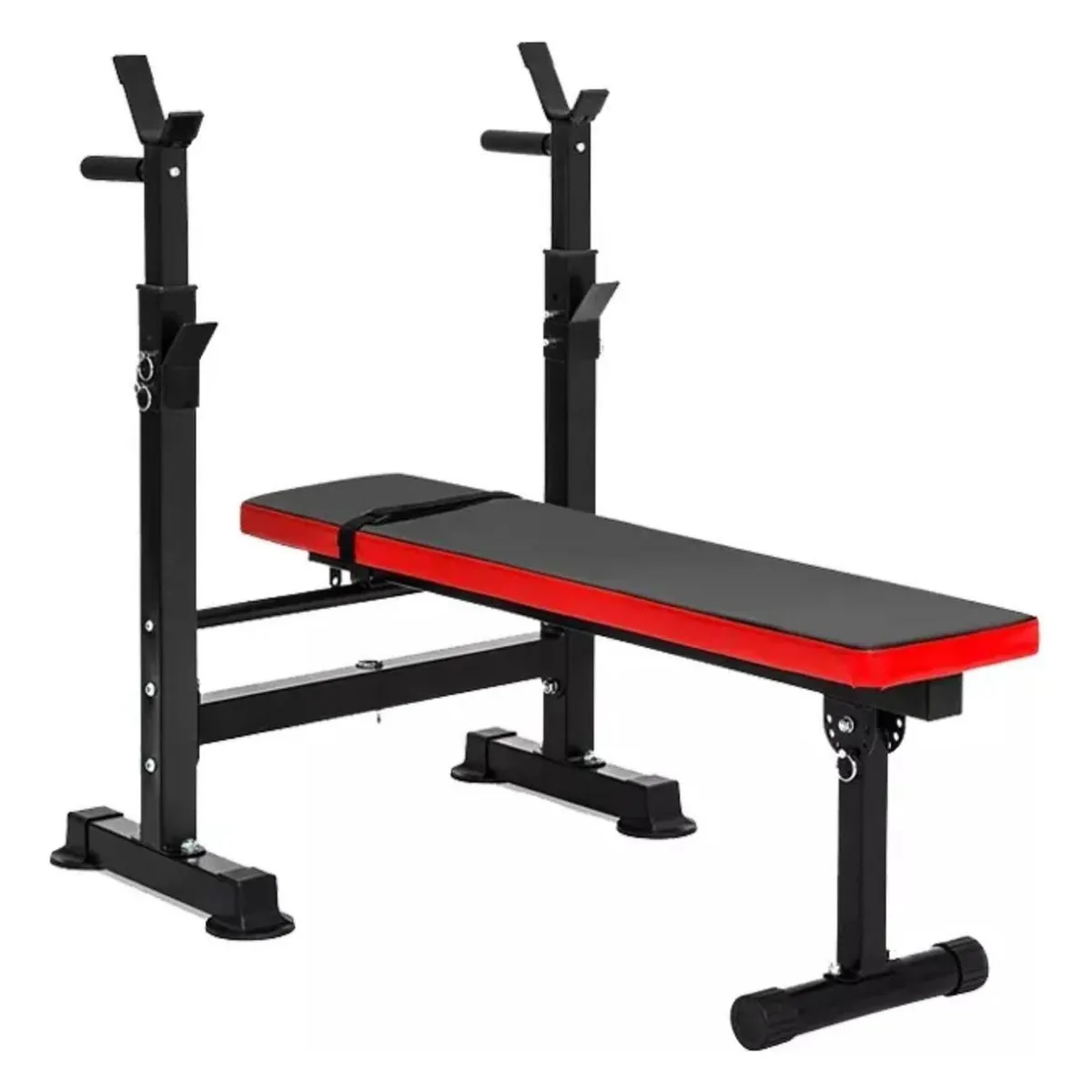 YEP S - Press Banca Abdominal Reclinable Para Pesas Con Rack - Negro