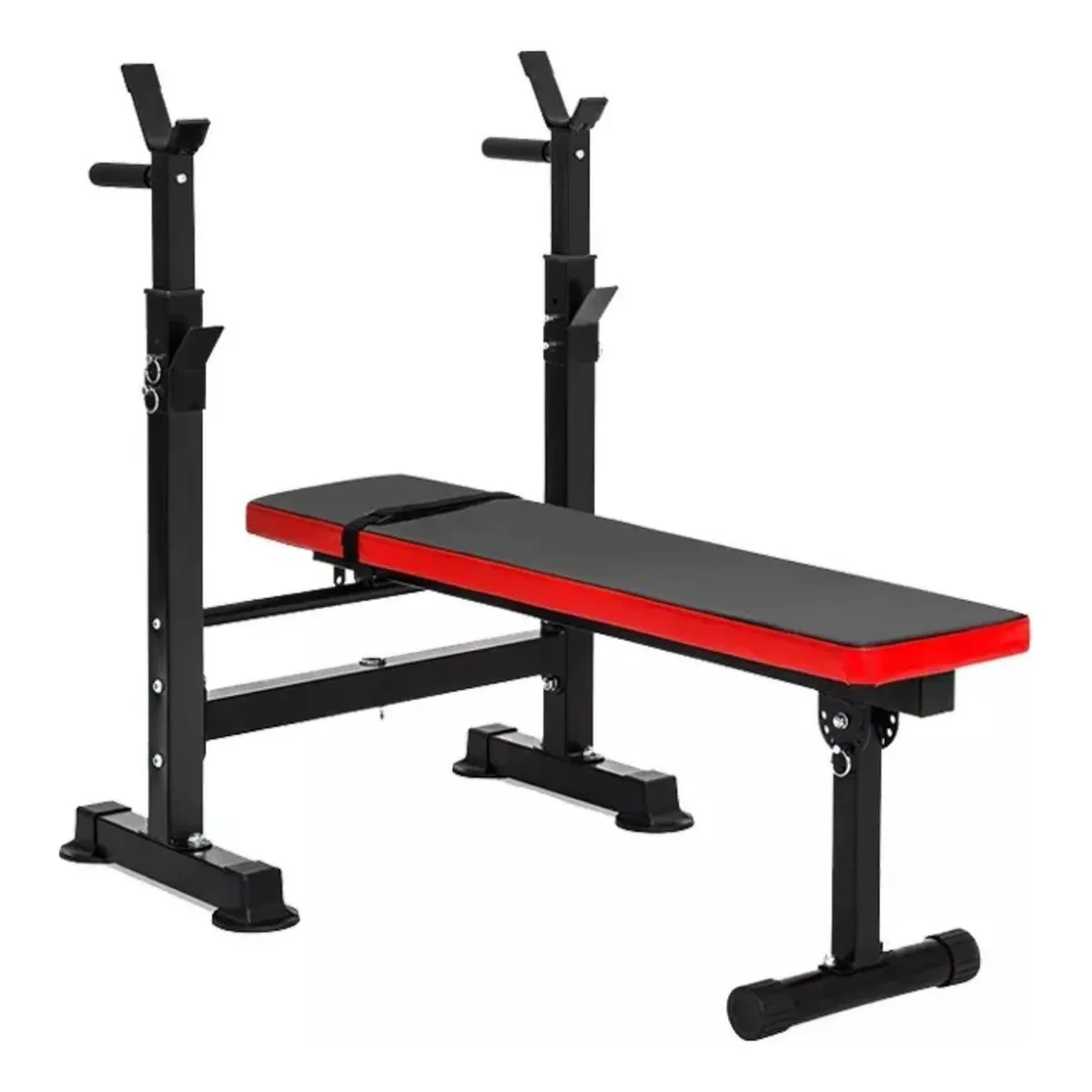 YEP S - Press Banca Abdominal Reclinable Para Pesas Con Rack - Negro