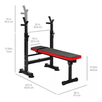 Imagen 2 del producto Press Banca Abdominal Reclinable Para Pesas Con Rack - Negro
