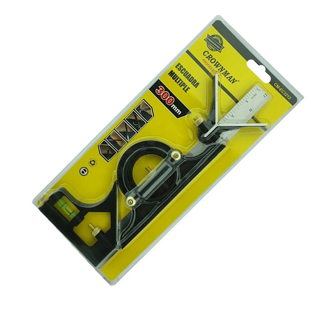 GENERICO - Escuadra Multiple Multiuso Combinada 300mm Crownman