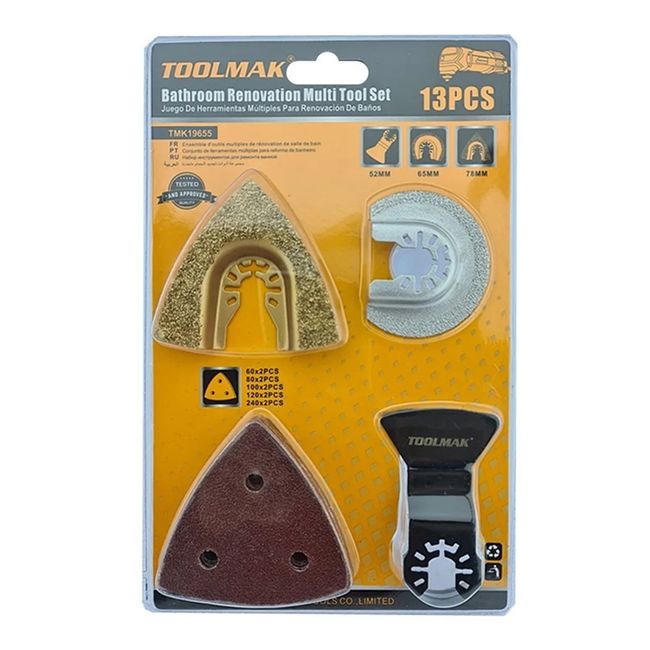 GENERICO - Juego Herramientas Multiples Oscilante Multiuso 13 Pcs Tmk