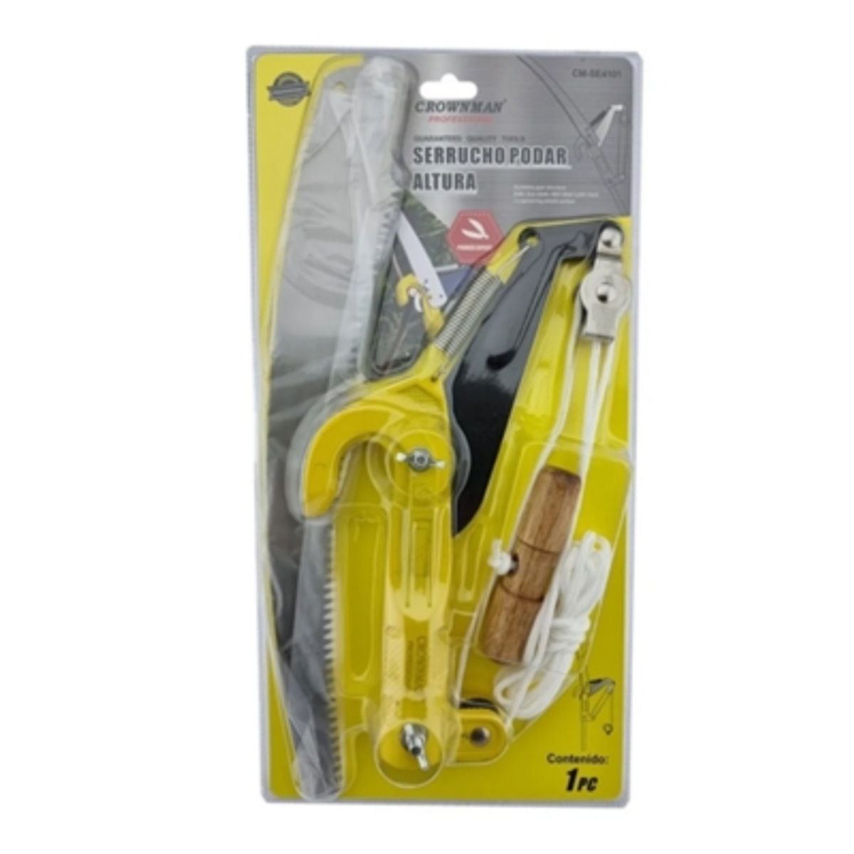 GENERICO - Podador De Altura Manual Tijera Serrucho Arboles Crownman