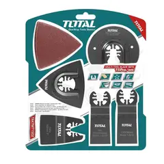 TOTAL TOOLS - Kit Juego De Hojas Multifuncional Oscilante 15 Piezas Total