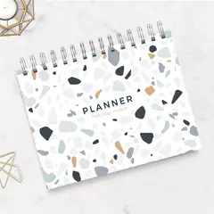 FATI - Planner anual horizontal Terrazo 12 meses no fechados