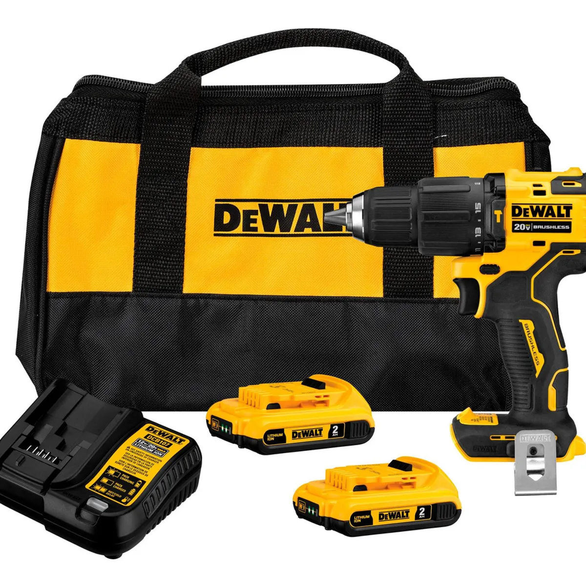 DEWALT - Taladro Percutor Atomic 1/2' 20v + 2 Bat Dewalt Dcd709d2-b2.