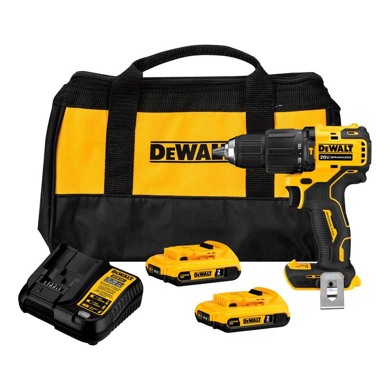 DEWALT - Taladro Percutor Atomic 1/2' 20v + 2 Bat Dewalt Dcd709d2-b2