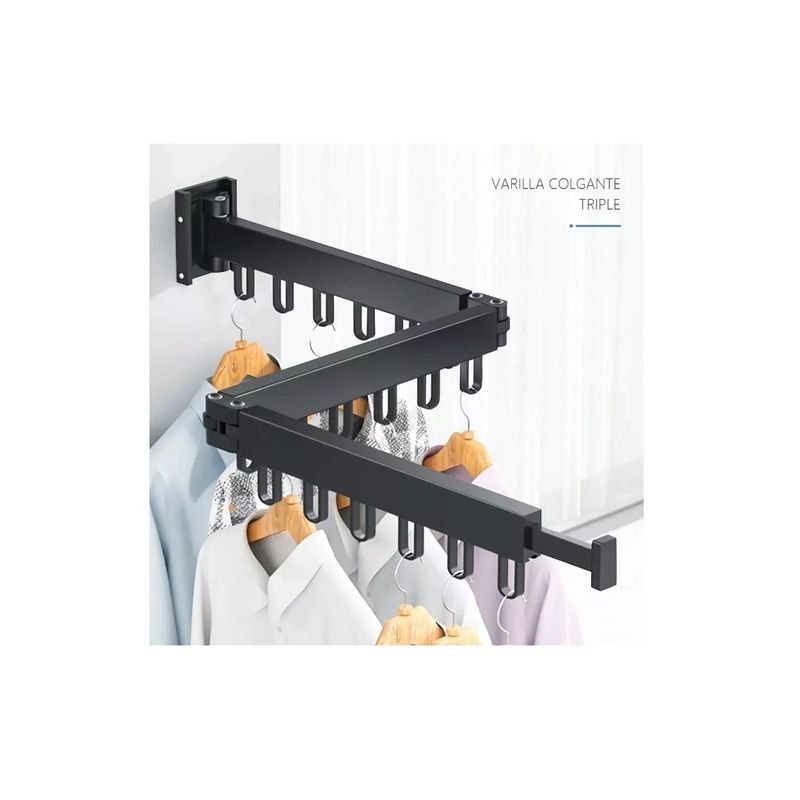 GENERICO - Tendedero Plegable Tendederos Retractiles Exterior 120cm