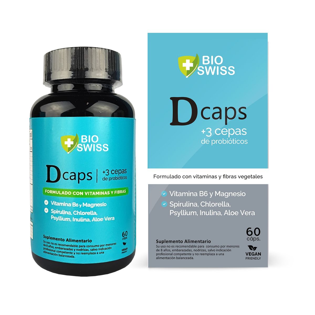 BIO SWISS LAB - DETOX ADELGAZANTE CON 3 CEPAS DE PROBIÓTICOS Y 4 CEPAS DE FIBRAS+ QUEMADOR DE GRASA