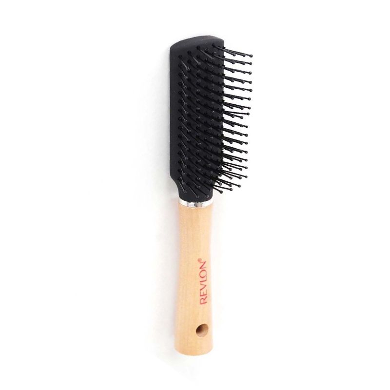 REVLON - Cepillo De Bolsillo Reductor Del Frizz Con Mango De Madera Revlon