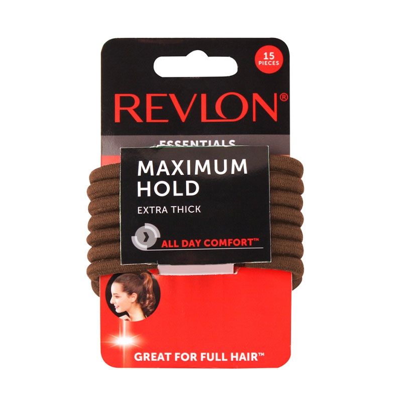 REVLON - Ligas Extra Gruesas Color Marrón Set 15 Unidades Revlon