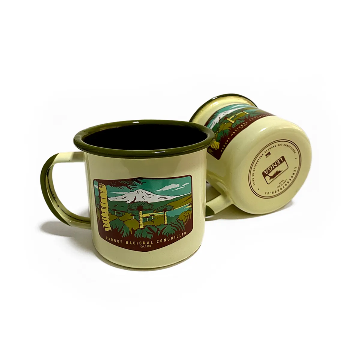 LENGA - Tazón Mug Acero Esmaltado Parque Nacional Conguillío 330ml Lenga®