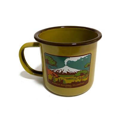 Lenga Tazón Mug Acero Esmaltado Parque Nacional Villarrica