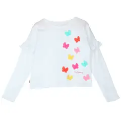 CALPANY - Polera Niña Butterfly Blanco