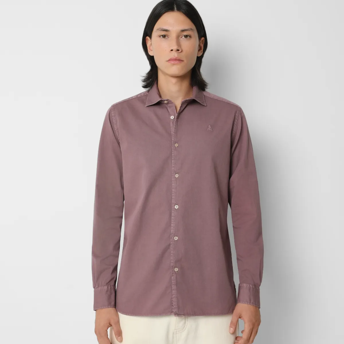 SCALPERS - Camisa Lavada Calavera Burgundy