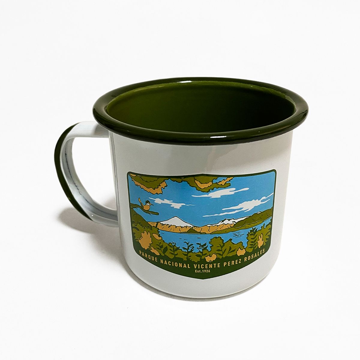 LENGA - Tazón Mug Acero Esmaltado PN Vicente Pérez Rosales 330ml