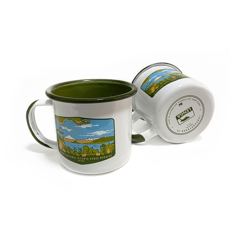 LENGA - Tazón Mug Acero Esmaltado PN Vicente Pérez Rosales 330ml Lenga®