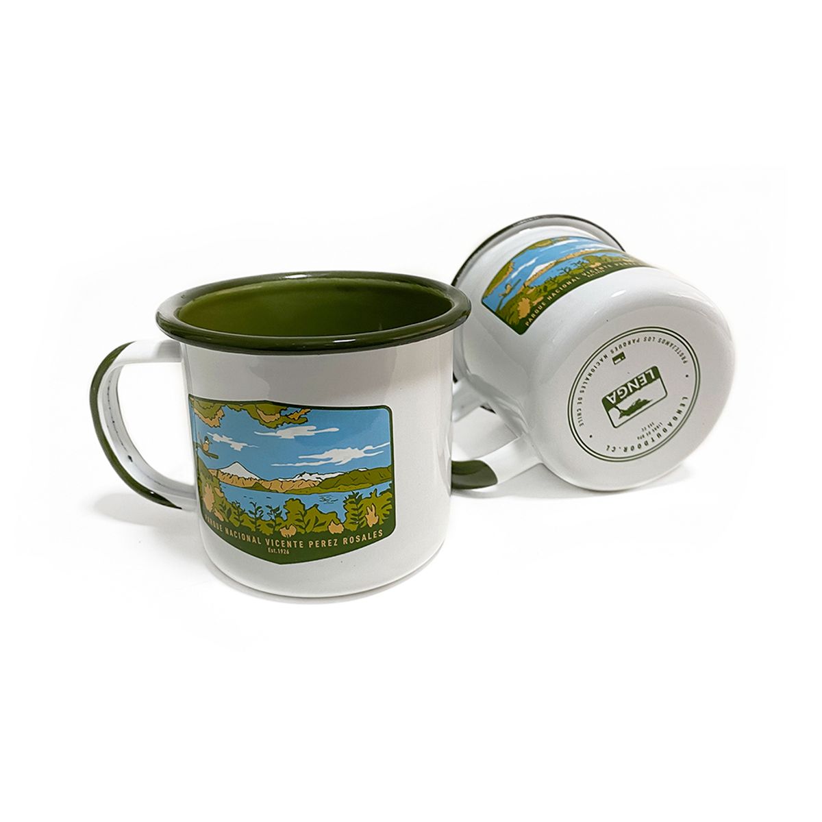 LENGA - Tazón Mug Acero Esmaltado PN Vicente Pérez Rosales 330ml