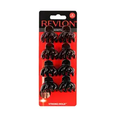 REVLON - Clips Para El Cabello Café Y Negro Fijación Fuerte Revlon.-