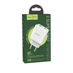 HOCO - ADAPTADOR AC Corriente Doble Puerto N5 SUPER FAST CHARGER