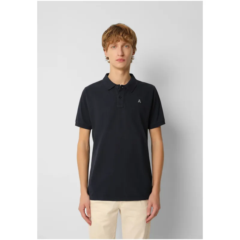 SCALPERS - Polo Básico Calavera Contraste White