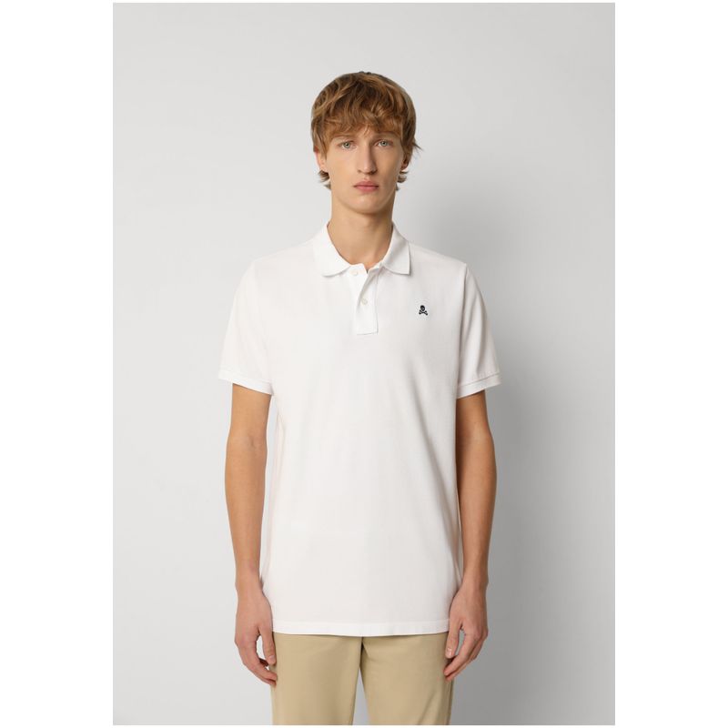 SCALPERS - Polo Básico Calavera Contraste Navy