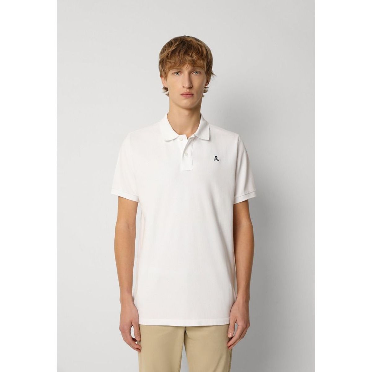 SCALPERS - Polo Básico Calavera Contraste Navy