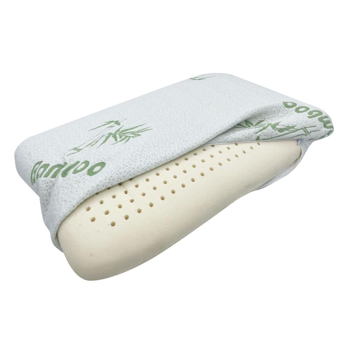 MAXCARE - Almohada Látex Orificios Bamboo 60x40x12 MAXCARE