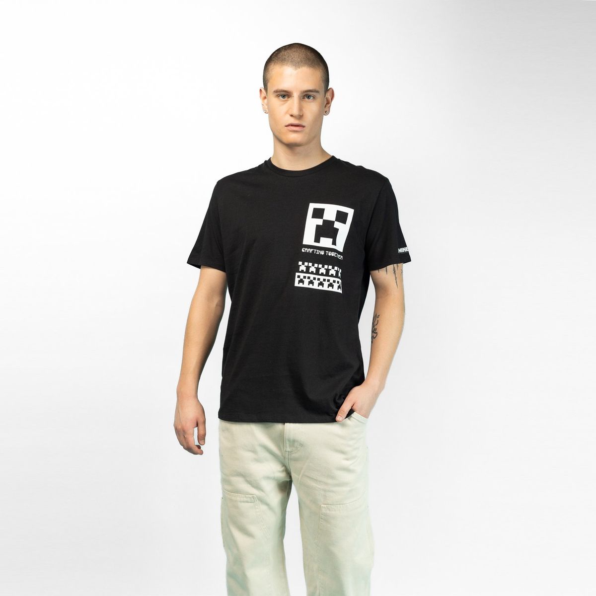 MINECRAFT - Polera Hombre YOU Minecraft  Cubox Negro