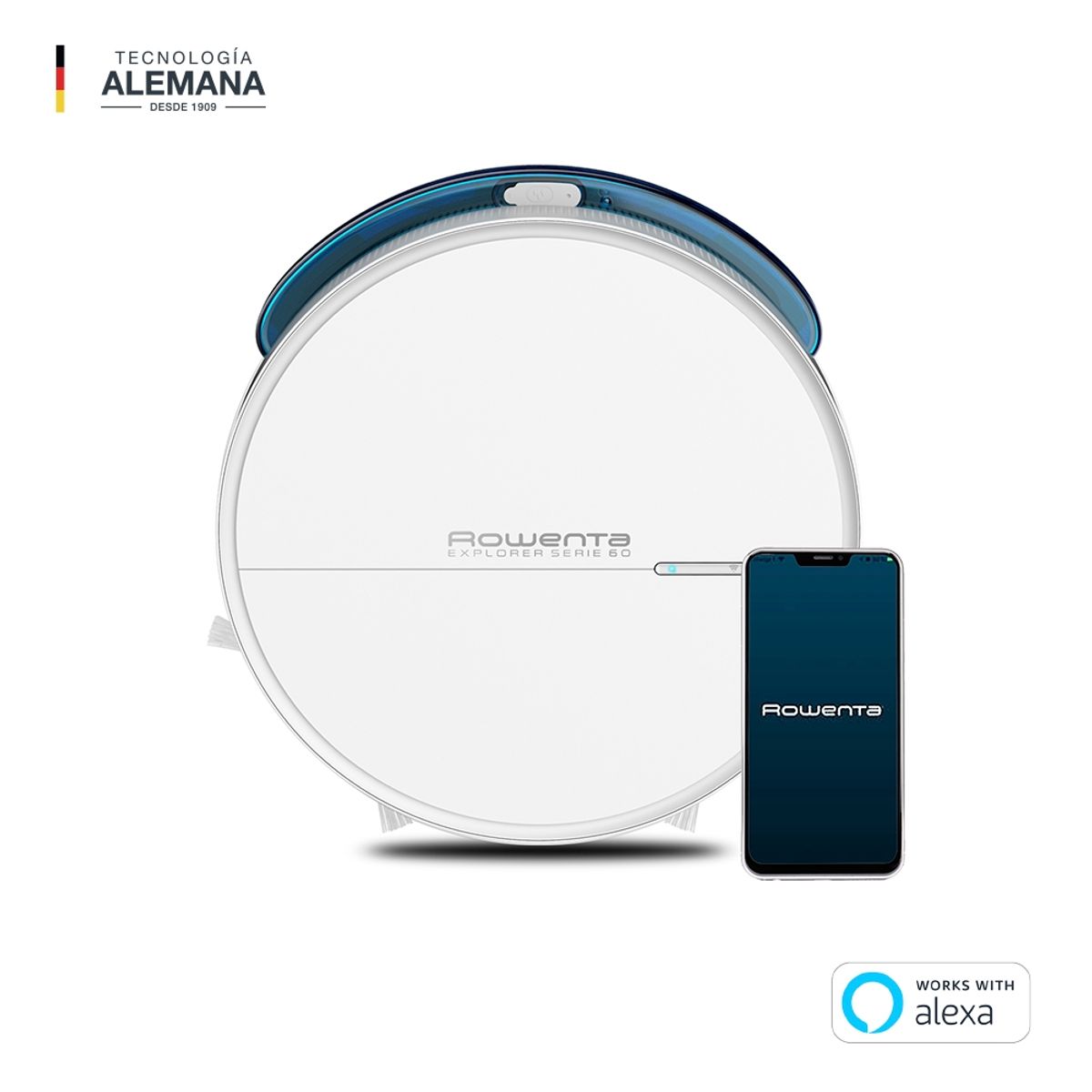ROWENTA - Robot Aspiradora X-plorer Serie 60 Allergy Connect Wifi Mopa
