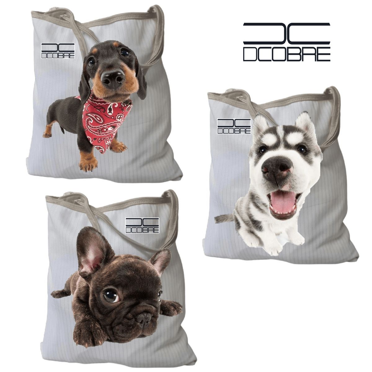 DCOBRE - 3 BOLSOS COBRE  MODELOS  CACHORRITOS