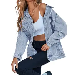 BLWOENS - Chaqueta vaquera para mujeres - Azul