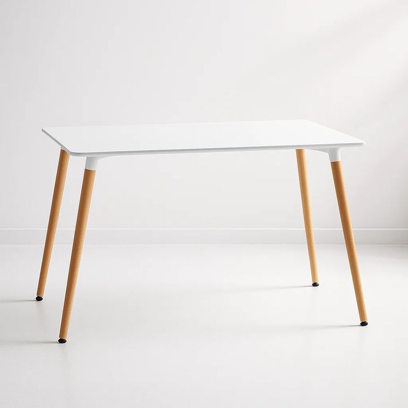 KLIK - Mesa Rectangular de Comedor - Blanca 120x80 cms KLIK