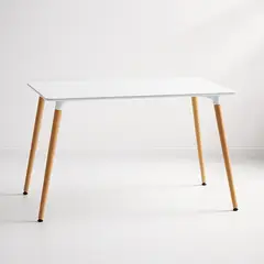 KLIK - Mesa Rectangular de Comedor - Blanca 120x80 cms