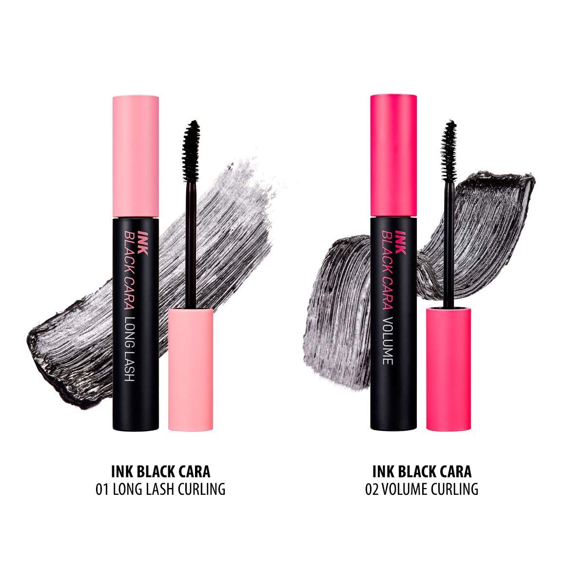 PERIPERA - Ink Black Cara Mascara 02 Volume Curling Máscara de pestañas voluminizadora
