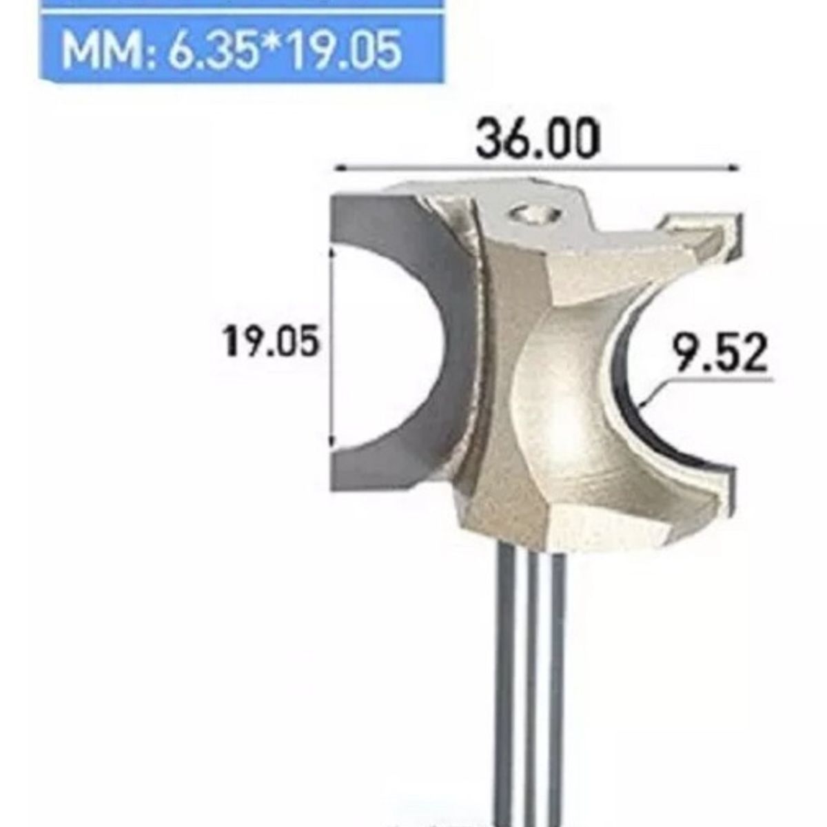 GENERICO - Fresa Madera Moldura Marcos ¼ *r9.5 Toma ¼  Carburo Tungsteno