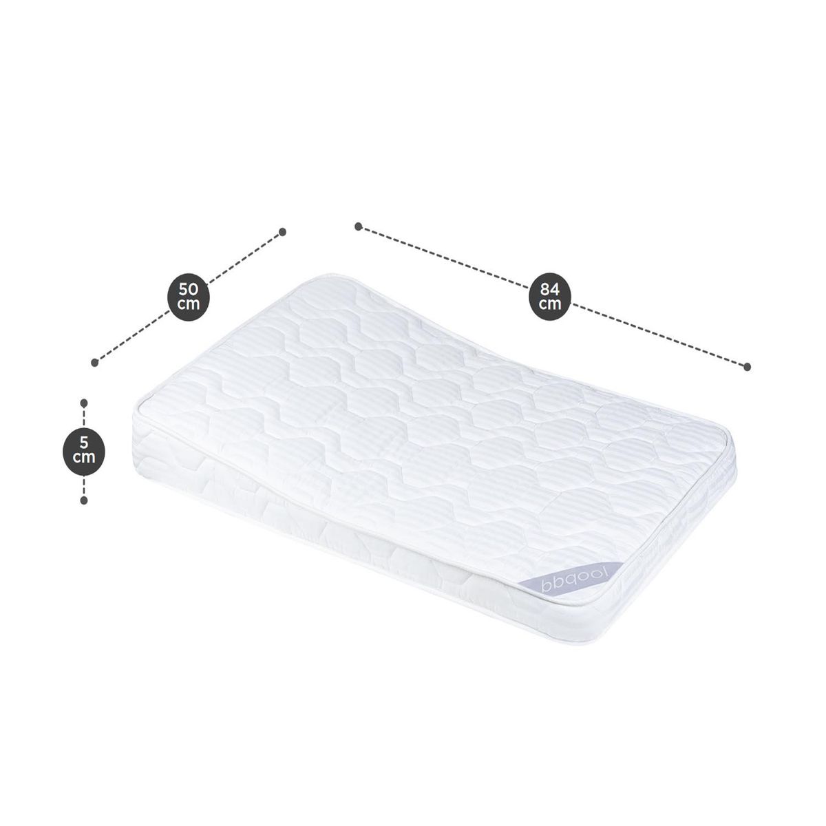 BBQOOL - Colchón Infantil Colecho Antirreflujo Cozy 84X50X5Cm