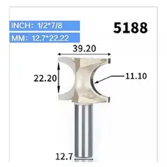 GENERICO - Fresa Madera Moldura Marcos ½ *r11 Toma ½ Carburo Tungte