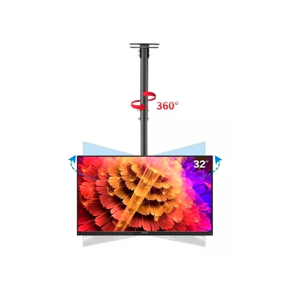 GENERICO - Soporte Para Tv Techo O Pared Ajustable Base 26 A 60