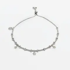 ROSETT - Pulsera pellet con rombos diamantados y estrellas