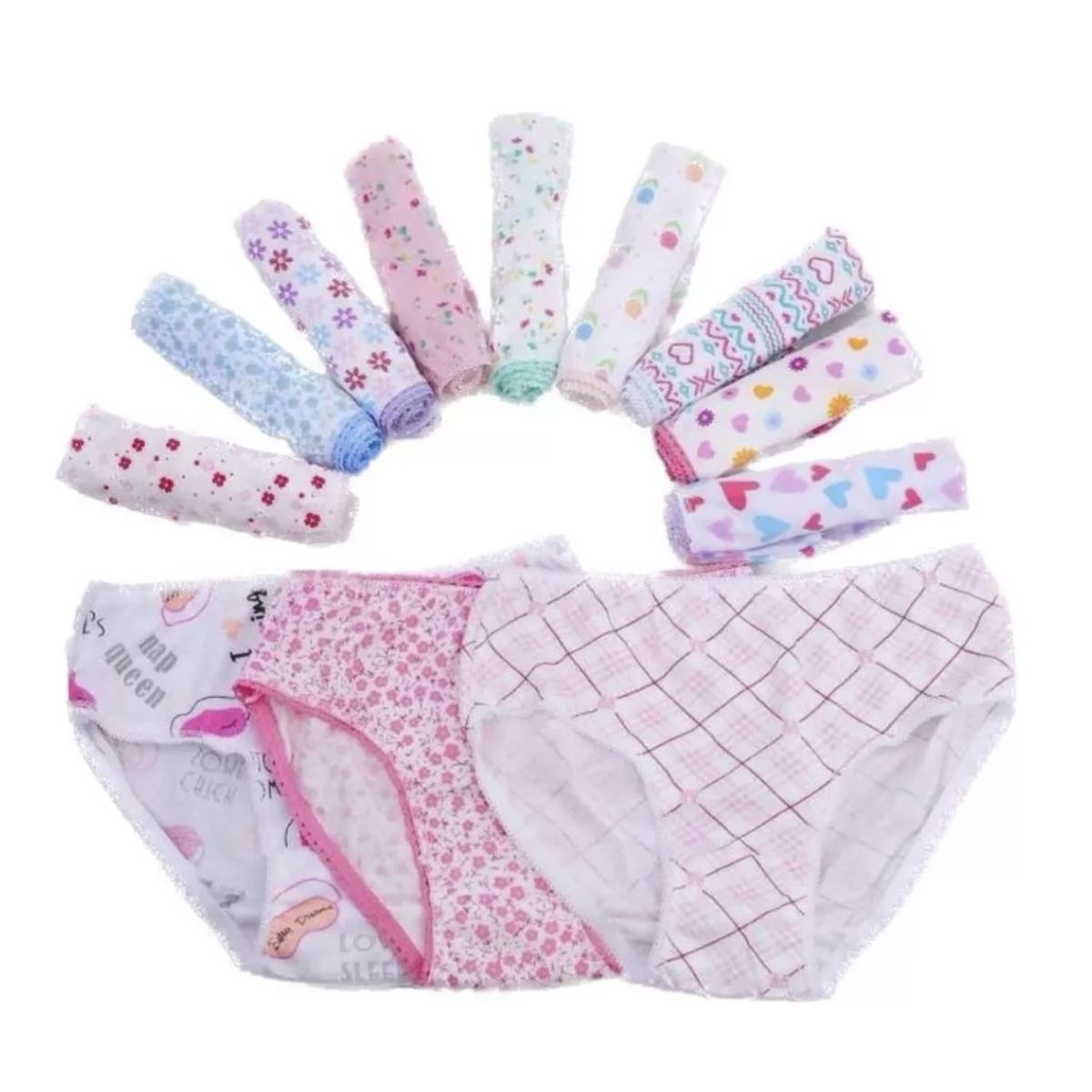 ANNI STAR - Pack 6 Calzon Algodon Estampado Niña/ 100% Algodon….