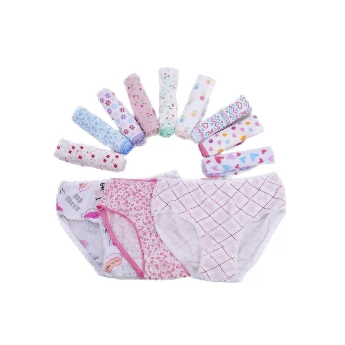 ANNI STAR - Pack 6 Calzon Algodon Estampado Niña/ 100% Algodon….