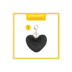 FUNSHOP - 1 Llavero Pompón Peludo Para Carteras De Moda - Corazón