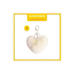 FUNSHOP - 1 Llavero Pompón Peludo Para Carteras De Moda - Corazón